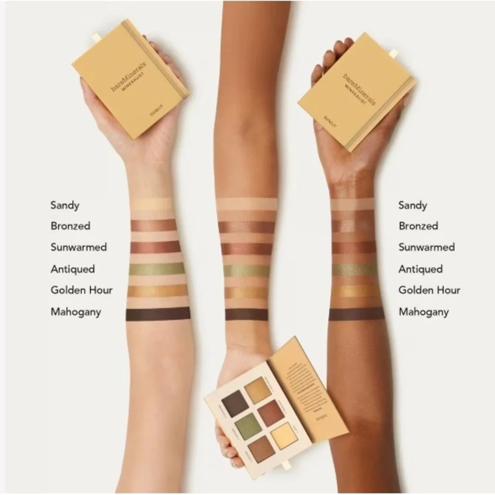 bareMinerals Mineralist Eyeshadow Palette Sunlit Neutrals 6 Shades‎ New